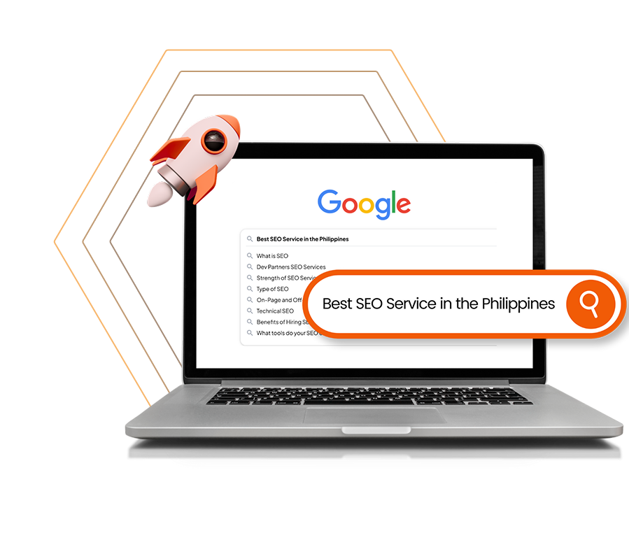 Laptop with search illustrating SEO services in the Philippines