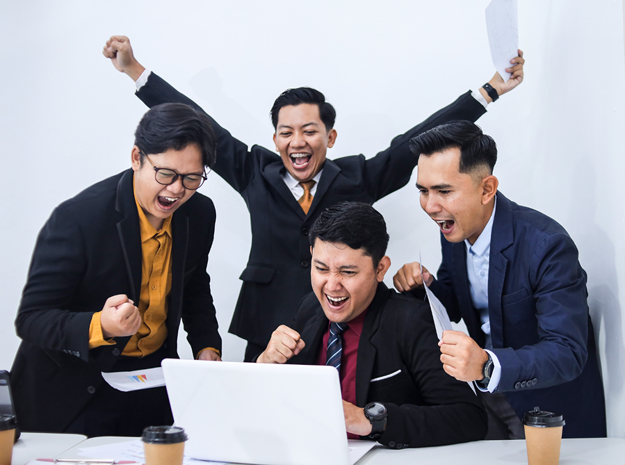 Developers celebrating success